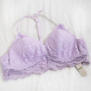 XL aerie Lavender Lace Bralette NWT